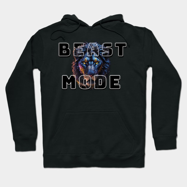 Beast Mode Gym Motivation Lion Hoodie by Marvinor